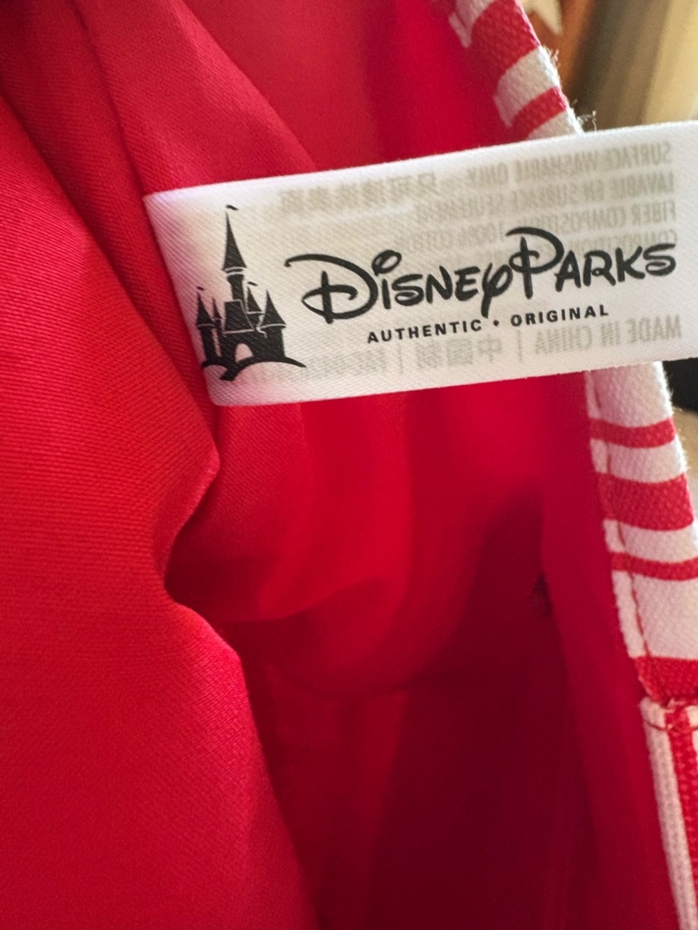Disney Red and White Holiday Mickey Ornament Tote - Picture 4 of 4